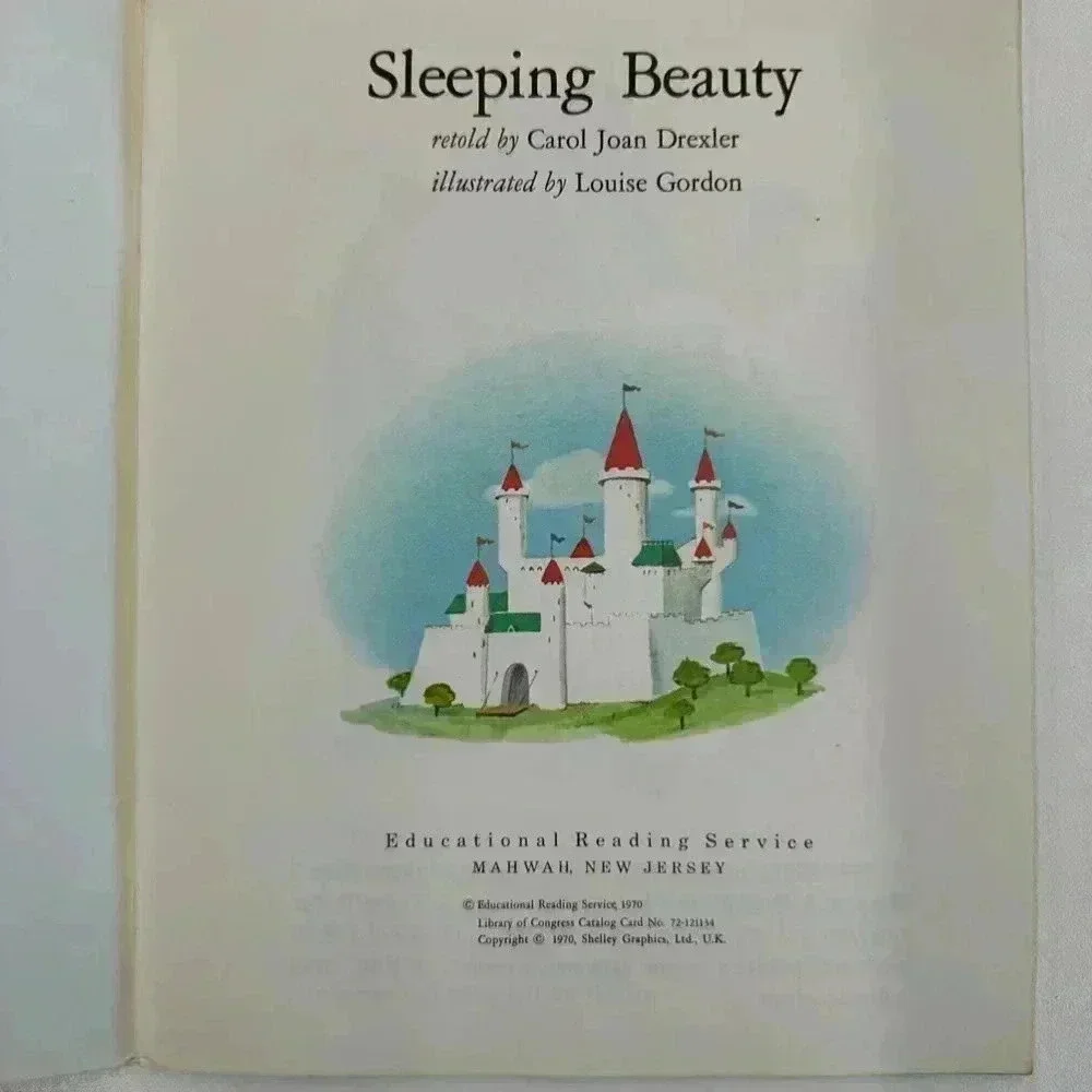 1970s Vintage Sleeping Beauty Book & Record Educational Reading Keepsake